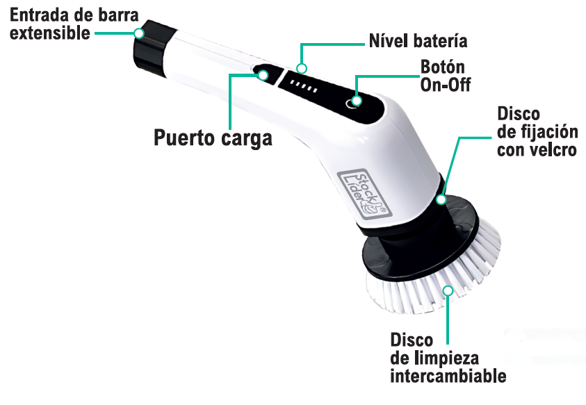 Varilla de limpieza eléctrica 9 en 1