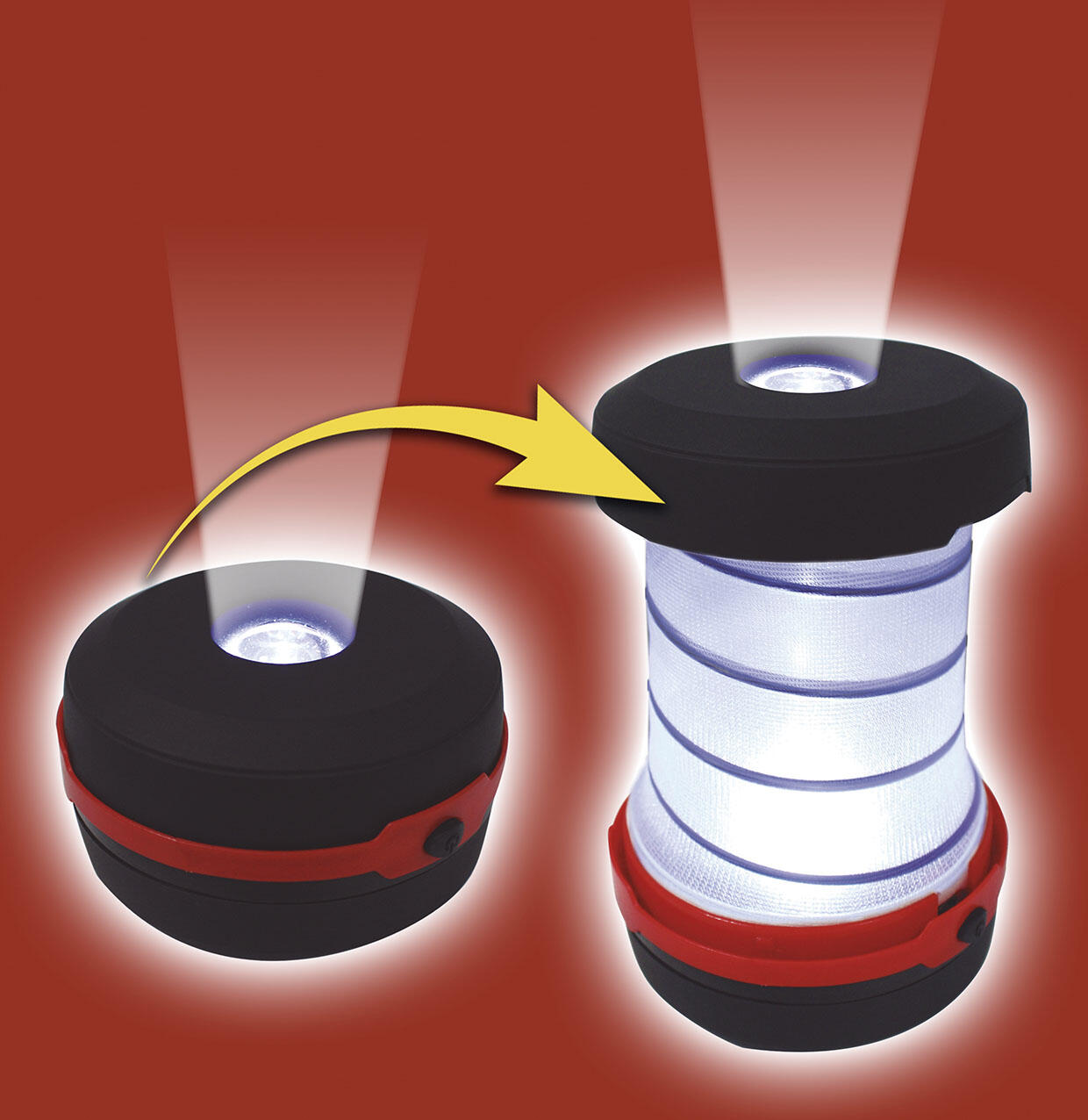 Linterna LED plegable con base magnética