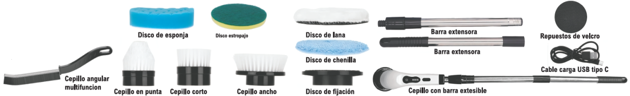 Varilla de limpieza eléctrica 9 en 1