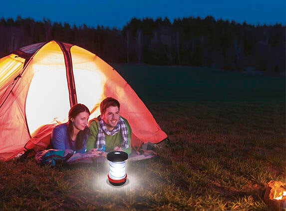 Linterna LED plegable con base magnética