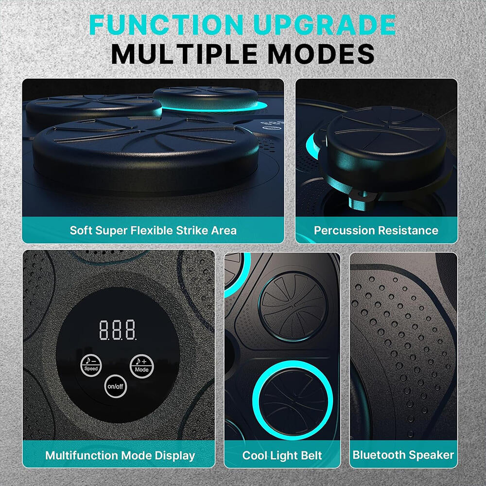 Máquina de boxeo musical con guantes de boxeo 3.0 tobillera de Compresión y Masajeador de pies de Regalo