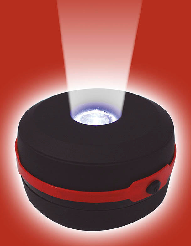 Linterna LED plegable con base magnética