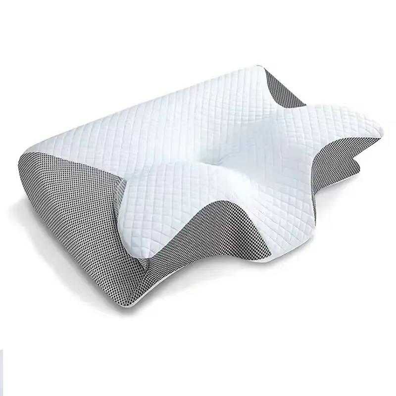 Almohada Cervical de espuma viscoelástica, ortopédica de contorno ergonómico 2 en 1