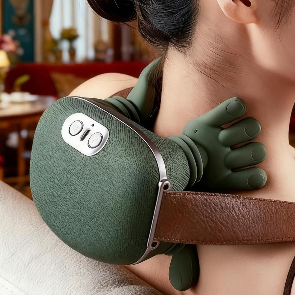 Masajeador de Cuello con Manos Térmico – Masajeador Biónico Portátil e Inalámbrico para Cuello y Espalda